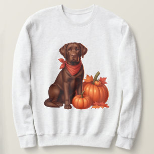 Schokolade Labrador mit Red Bandana von Pumpkins Sweatshirt