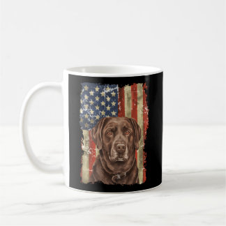 Schokolade Labrador mit US-amerikanischer Fahne Sc Kaffeetasse
