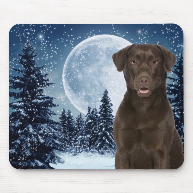 Schokolade Labrador Mousepad (Vorne)