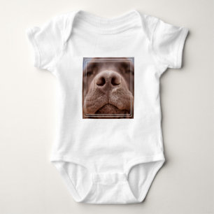 Schokolade-Labrador-Nase-Schließung Baby Strampler