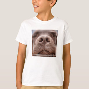 Schokolade-Labrador-Nase-Schließung T-Shirt