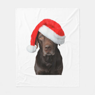 Schokolade Labrador Picture Weihnachtsmannmütze Ni Fleecedecke