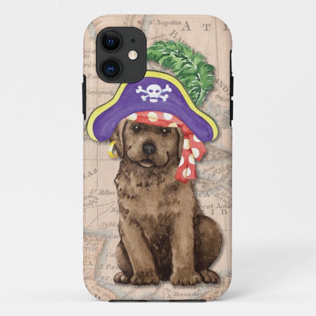 Schokolade Labrador Pirate Case-Mate iPhone Hülle (Rückseite)