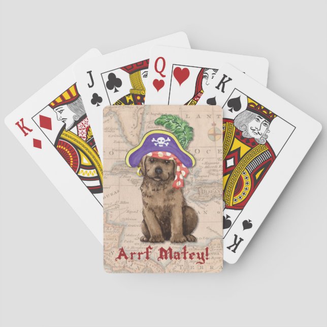 Schokolade Labrador Pirate Spielkarten (Rückseite)