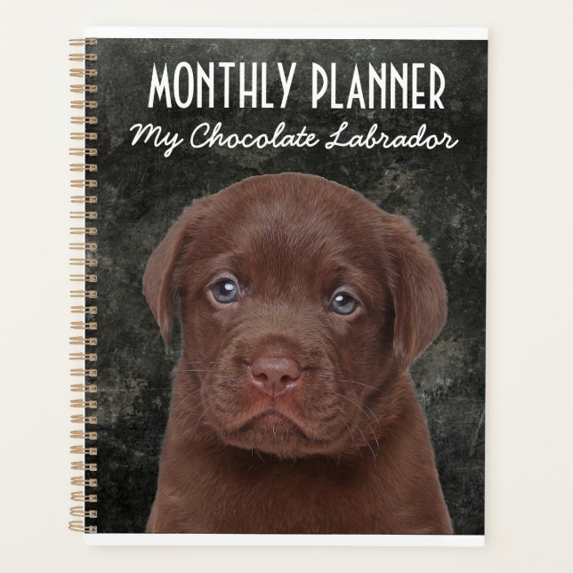 Schokolade Labrador Planner Planer (Vorderseite)