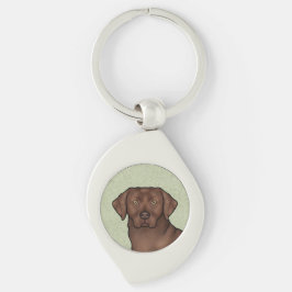 Schokolade Labrador Retriever Art Niedlicher Labra Schlüsselanhänger