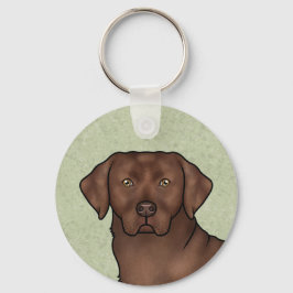 Schokolade Labrador Retriever Art Niedlicher Labra Schlüsselanhänger