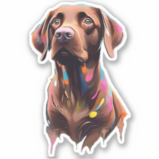 Schokolade Labrador Retriever, "Beau" Vinyl Decal, Aufkleber