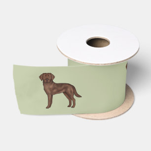 Schokolade Labrador Retriever Braun Labrador Grün Satinband