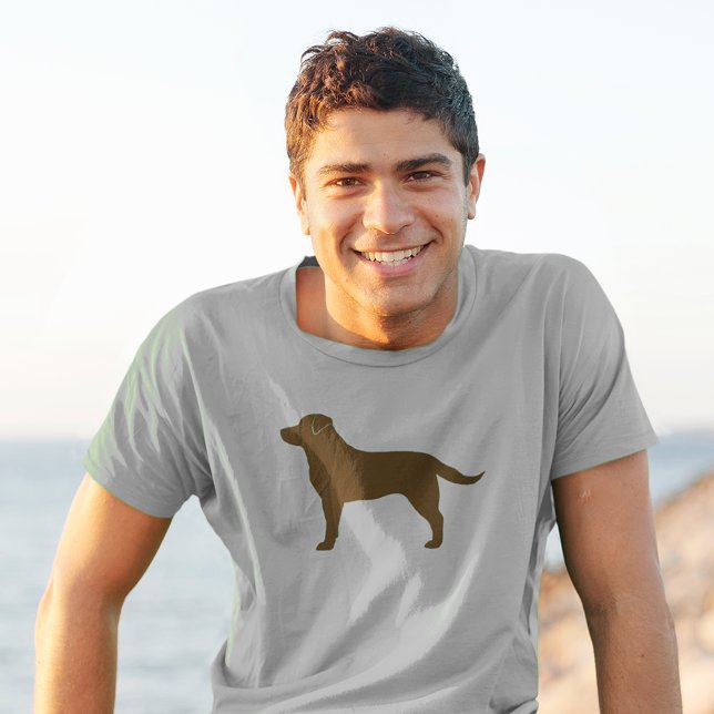 Schokolade Labrador Retriever Braun Labrador Silho T-Shirt (Von Creator hochgeladen)