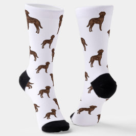 Schokolade Labrador Retriever Brown Dog Muster Socken
