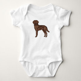 Schokolade Labrador Retriever Cartoon Labrador Dog Baby Strampler