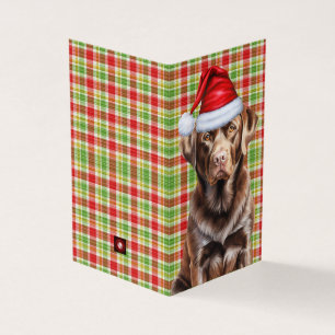 Schokolade Labrador Retriever Dog Kariert Holiday