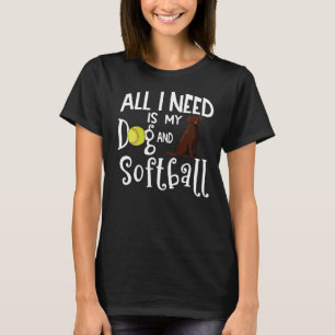 Schokolade Labrador Retriever Dog Softball Player  T-Shirt