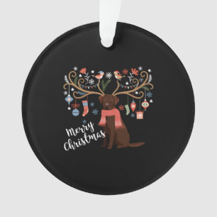 Schokolade Labrador Retriever Dog Weihnachten Ornament