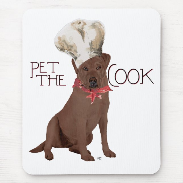 Schokolade Labrador Retriever Koch Mousepad (Vorne)