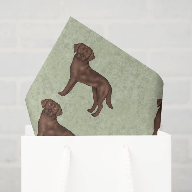 Schokolade Labrador Retriever Labrador Dog Print P Seidenpapier (Geschenktüte)