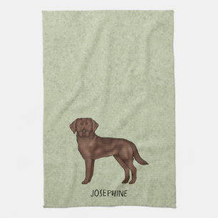 Schokolade Labrador Retriever Labrador Individuell Geschirrtuch