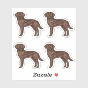 Schokolade Labrador Retriever Niedlicher Labrador Aufkleber