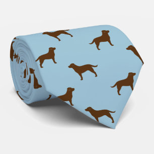 Schokolade Labrador Retriever Silhouette Muster Krawatte