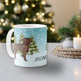 Schokolade Labrador Retriever Weihnachtszeit Indiv Kaffeetasse