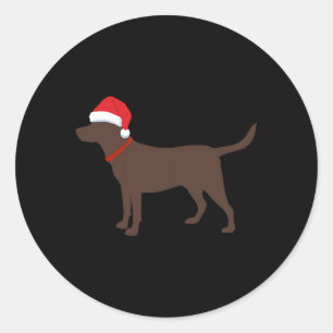 Schokolade Labrador Santa Labrador Runder Aufkleber