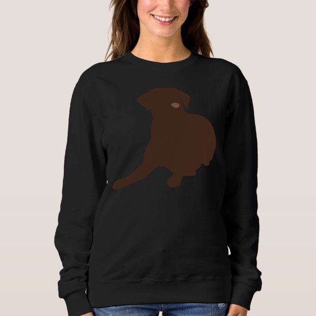 Schokolade Labrador Sweatshirt (Vorderseite)