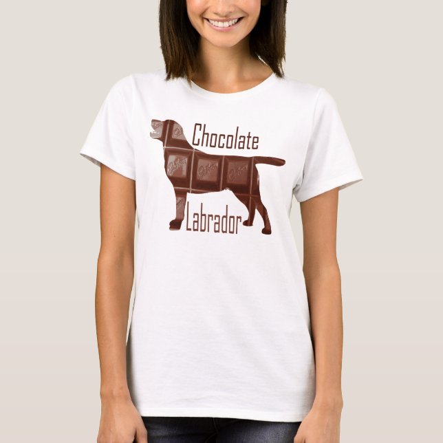 Schokolade Labrador T-Shirt (Vorderseite)