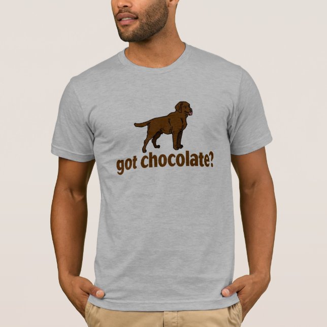 Schokolade Labrador T-Shirt (Vorderseite)