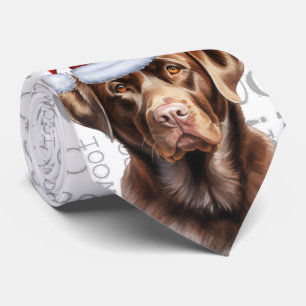 Schokolade Labrador und Woof Christmas Hund Krawatte