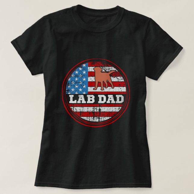 Schokolade Labrador Vater Labrador Retriever Match T-Shirt (Design vorne)