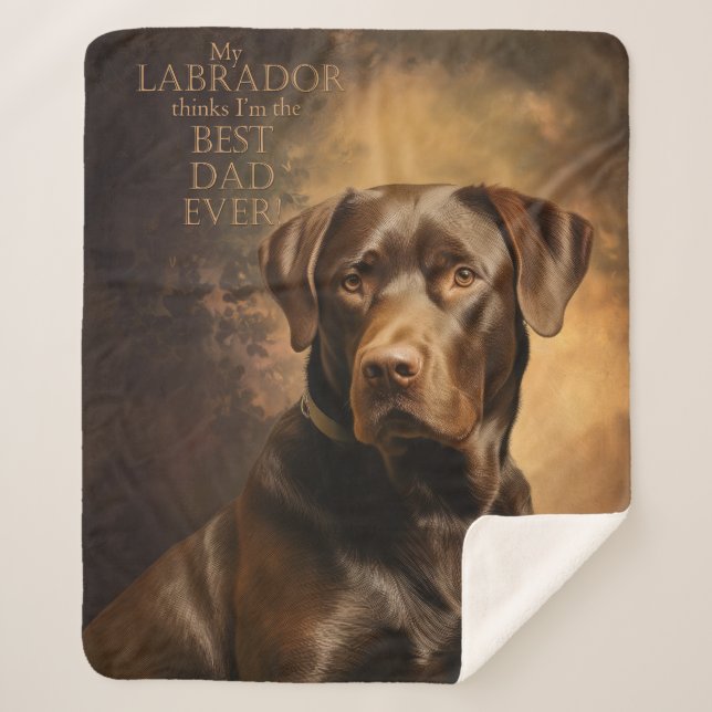 Schokolade Labrador Vater Sherpadecke (Vorderseite)