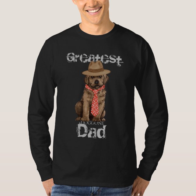 Schokolade Labrador Vater T-Shirt (Vorderseite)