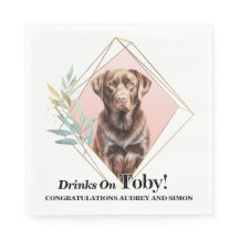 Schokolade Labrador Wedding Dog Foto Napkins
