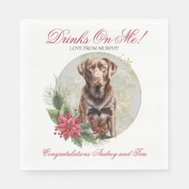 Schokolade Labrador Weihnachten Hochzeit Hund Foto Serviette