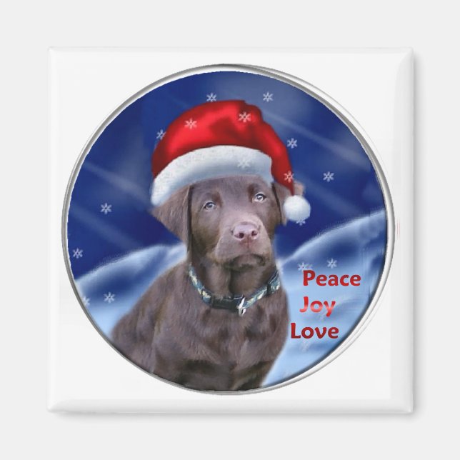 Schokolade Labrador Weihnachtsgeschenke Magnet (Vorne)