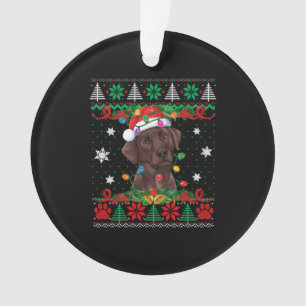 Schokolade Labrador Weihnachtsmann Labrador Hund Ornament