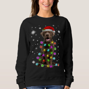 Schokolade Labrador Weihnachtsmannmütze Weihnachts Sweatshirt