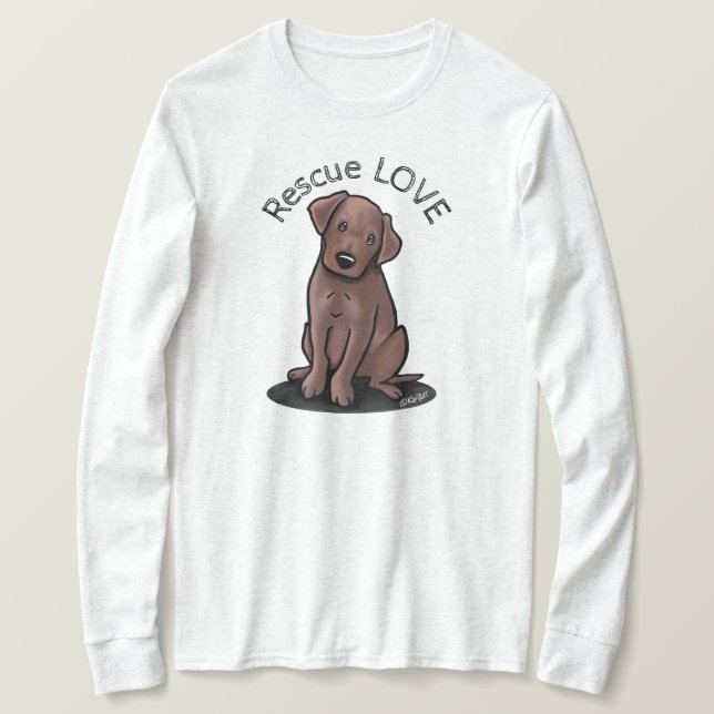 Schokolade Labrador Welpe T - Shirt (Design vorne)