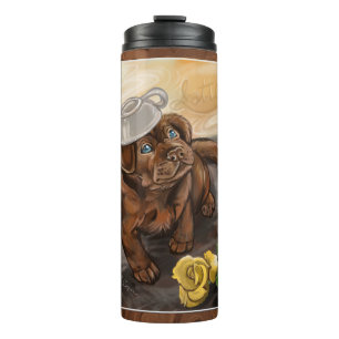 Schokolade Latte Labrador Thermosbecher