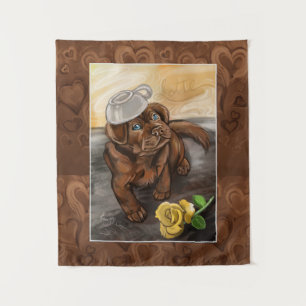 Schokolade Latte Labrador Wandteppich