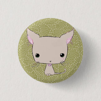 Schokolade lolkitty (limegreen Punktdruck) Button