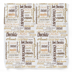 Schokolade Lover Almonds Dark Chocolate Typografie Kopftuch