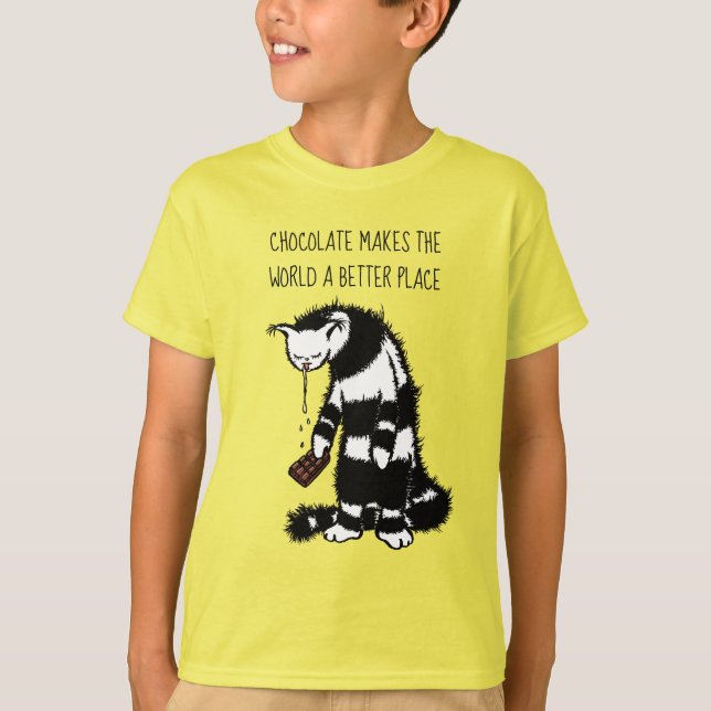 Schokolade macht die Welt zu einem besseren Ort T-Shirt (Vorderseite)