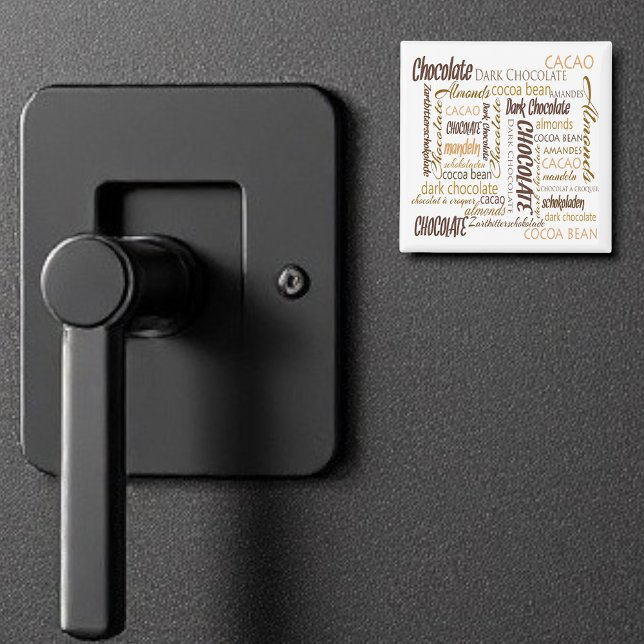 Schokolade, Mandeln und dunkle Schokolade Magnet (chocolate lover 2" square magnet)