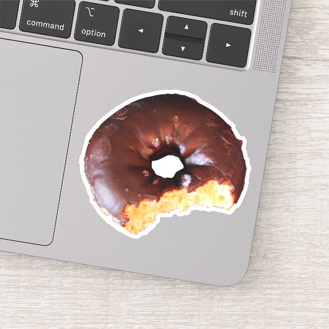 Schokolade, Mattiert-gelber Kuchen Donut Fotografi Aufkleber (Detail)