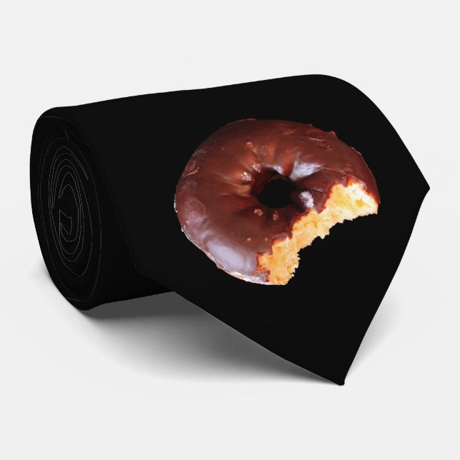 Schokolade, Mattiert-Gelbkuchen Donut mit Biss-Out Krawatte (Gerollt)