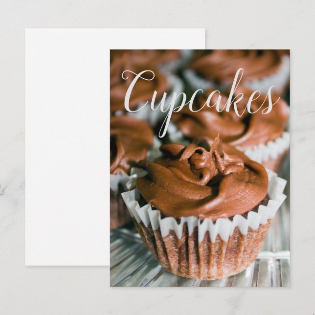 Schokolade Mattierte Cupcakes Lebensmittel Foto Le Postkarte (Vorne/Hinten)