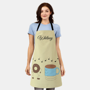 Schokolade Mattierte Donut & Kaffee Tasse Tanzen: Schürze