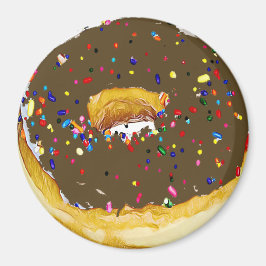 Schokolade Mattierte Donut Sprinkles Magnet